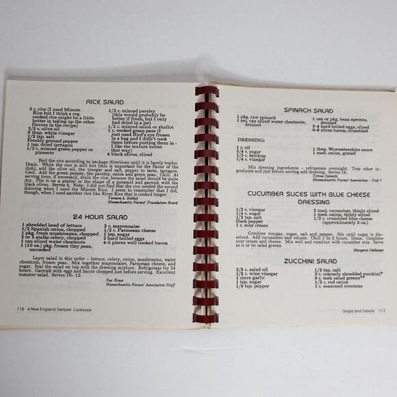 Vtg New England Sampler Cookbook The Massachusetts Nurses Foundation - Picture 10 of 11